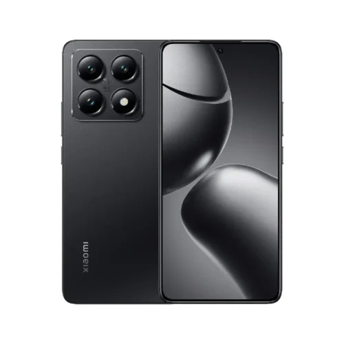نمای جلو و پشت گوشی Xiaomi 14T 5G مشکی رنگ با نمایشگر تمام‌صفحه