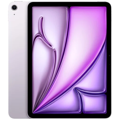 نمای جلو و پشت تبلت اپل مدل iPad Air 11 نسخه wifi ظرفیت 128 گیگابایت رنگ بنفش (2024)