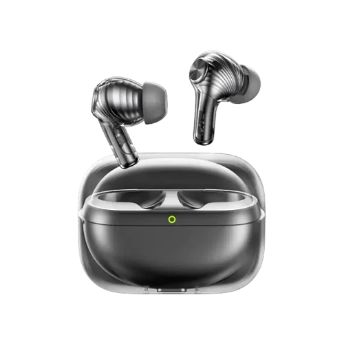 هندزفری بلوتوثی اورایمو مدل SpaceBuds Pro OTW‑930 با طراحی مشکی مدرن و کیس شارژ بی‌سیم