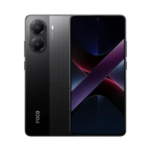 گوشی موبایل شیائومی Poco X7 Pro رنگ مشکی – نمای جلو و پشت