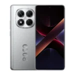 تصویر گوشی موبایل شیائومی مدل Poco X7 5G رنگ نقره‌ای با دوربین چهارگانه و نمایشگر بدون حاشیه