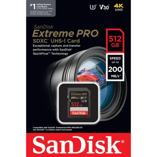 کارت حافظه SANDISK SD 512G 200M EXPRO - Image 3