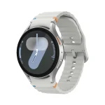 ساعت هوشمند سامسونگ Galaxy Watch7 L310 رنگ کرمی با نمایشگر روشن و واچ‌فیس عدد 7