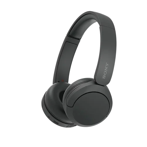 هدفون Sony WH-CH520 رنگ مشکی با طراحی مینیمال.
