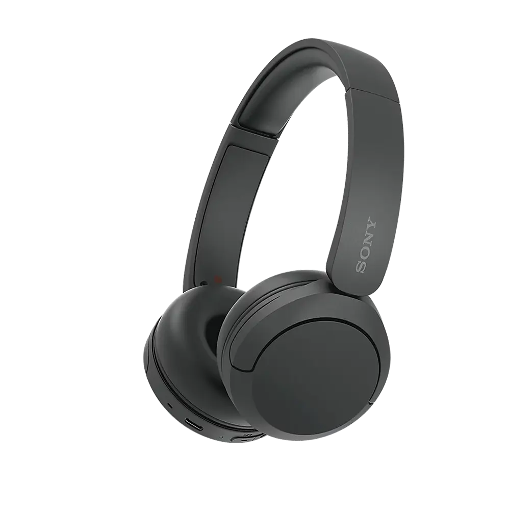هدفون Sony WH-CH520 رنگ مشکی با طراحی مینیمال.