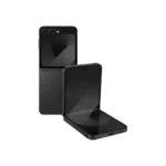 گوشی سامسونگ گلکسی Z Flip6 مشکی باز شده و ایستاده – حافظه 512 گیگابایت و رم 12 گیگابایت