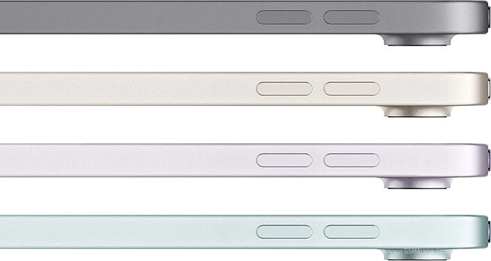 نمای کناری چهار رنگ تبلت اپل iPad Air 13 M3 (2025) مدل Wi-Fi ظرفیت 256 گیگابایت