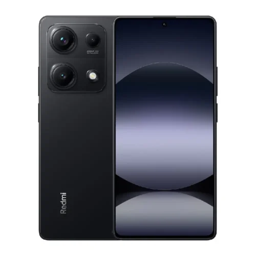 گوشی موبایل شیائومی Redmi Note 14s 4G رنگ مشکی، نمای جلو و پشت