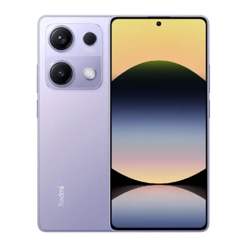 گوشی موبایل شیائومی Redmi Note 14s 4G رنگ بنفش، نمای جلو و پشت