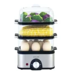 بخارپز و تخم مرغ پز سه طبقه گرین لاین Egg Cooker | Vegetable Steamer - Image 2