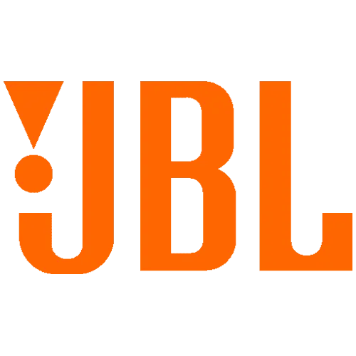 لوگوی برند JBL با رنگ نارنجی
