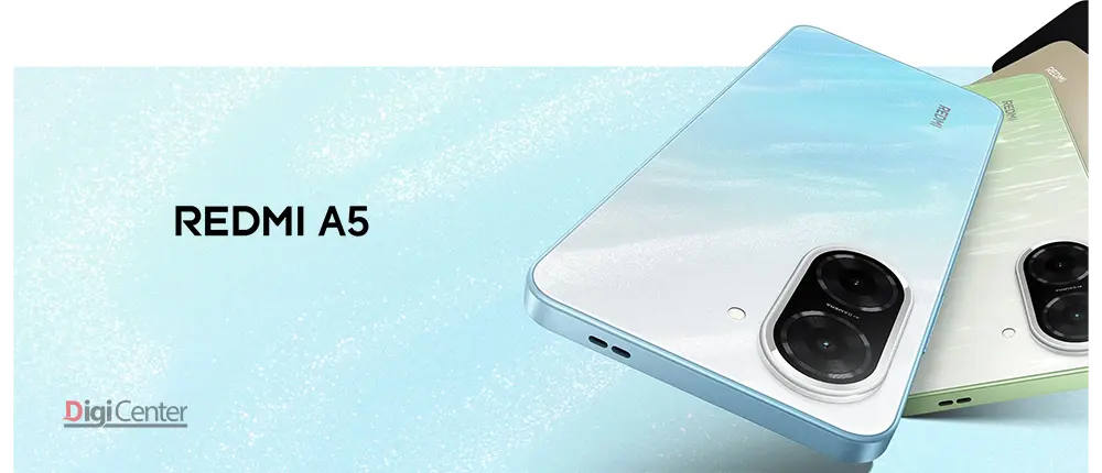 پنل پشتی گوشی Redmi A5 شیائومی در رنگ‌های سبز، طلایی و آبی