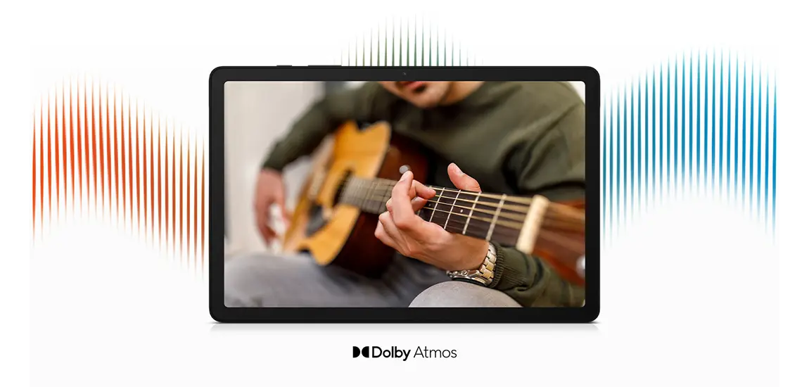 پخش موسیقی با کیفیت صدای دالبی اتموس در تبلت Galaxy Tab A9