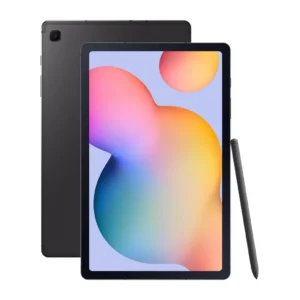 تبلت Galaxy Tab S6 Lite 2024 رنگ مشکی از جلو و پشت همراه با قلم