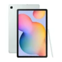 نمای جلو و پشت تبلت Galaxy Tab S6 Lite 2024 همراه با قلم S Pen در رنگ نعنایی