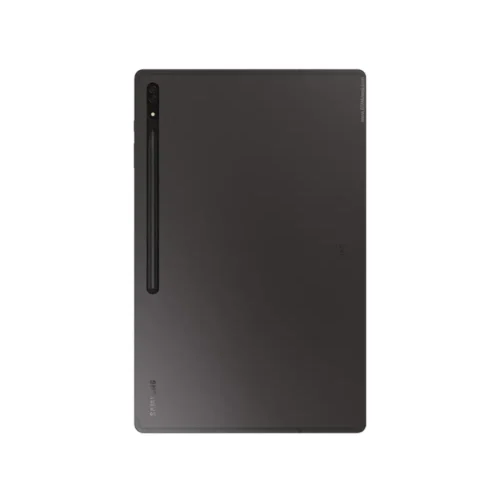نمای پشت تبلت Galaxy Tab S8 Ultra با قلم S Pen در رنگ گرافیتی