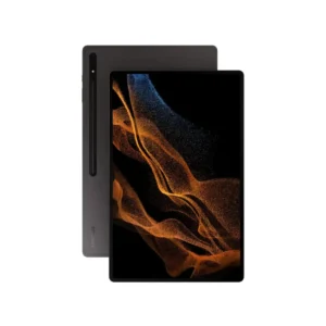 نمای کامل از جلو و پشت تبلت Galaxy Tab S8 Ultra گرافیتی