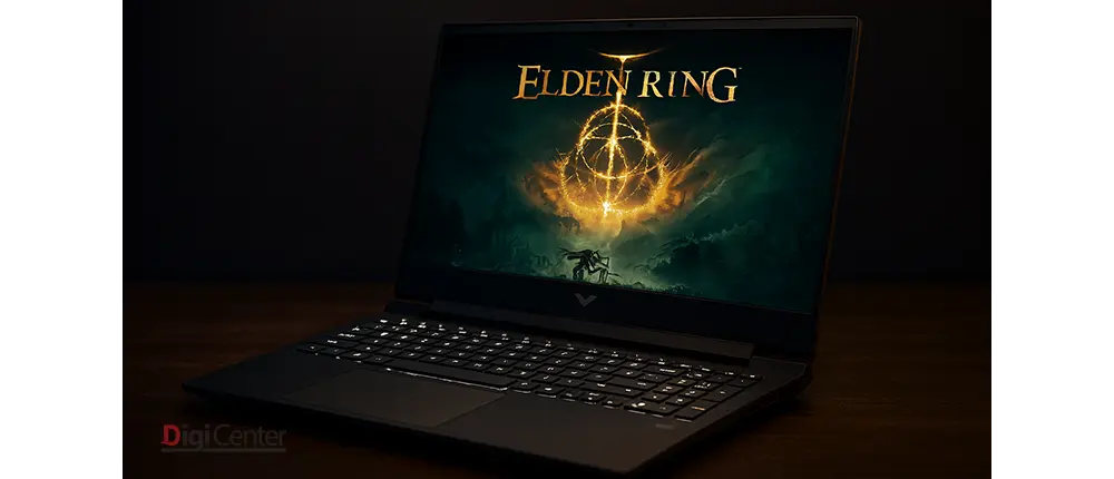 تصویر لپتاپ HP Victus 15 با اجرای بازی Elden Ring