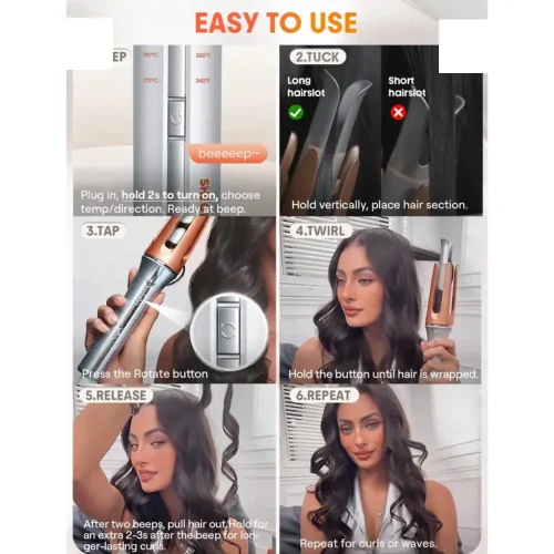 فر کننده مو شیگلم مدل It-Curl One-Touch Instant Curler سایز 32میلی متر - Image 3
