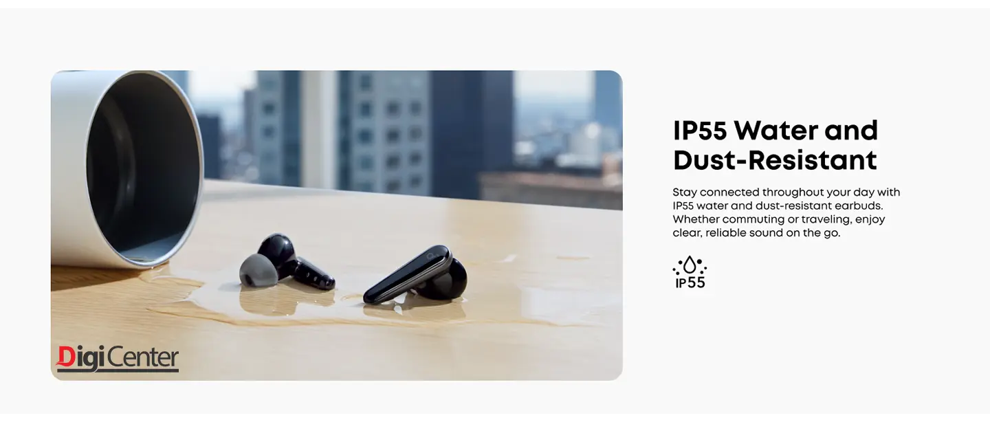 مقاومت در برابر آب و گردوغبار با گواهی IP55 در هندزفری انکر Liberty 5