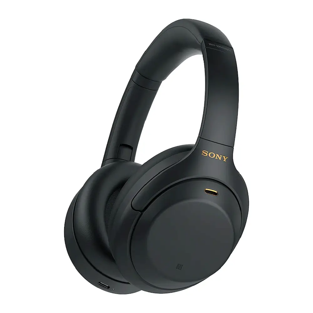 هدفون سونی WH-1000XM4 مشکی زاویه سه‌بعدی