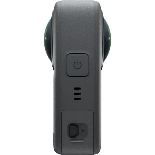 نمای جانبی دوربین DJI Osmo 360 با دکمه پاور