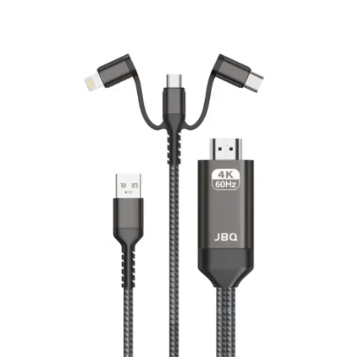 کابل تبدیل USB به HDMI جی بی کیو مدل CA-103H 3in1 - Image 1