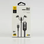 کابل تبدیل USB به HDMI جی بی کیو مدل CA-103H 3in1 - Image 2