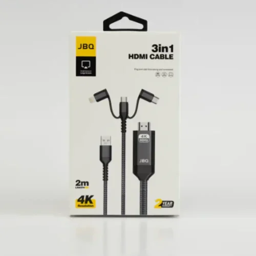 کابل تبدیل USB به HDMI جی بی کیو مدل CA-103H 3in1 - Image 2