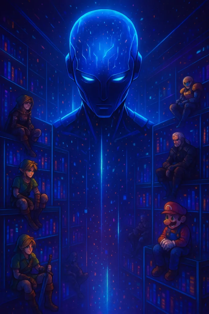 تصویر مفهومی فضای ذخیره‌سازی لپ‌تاپ گیمینگ