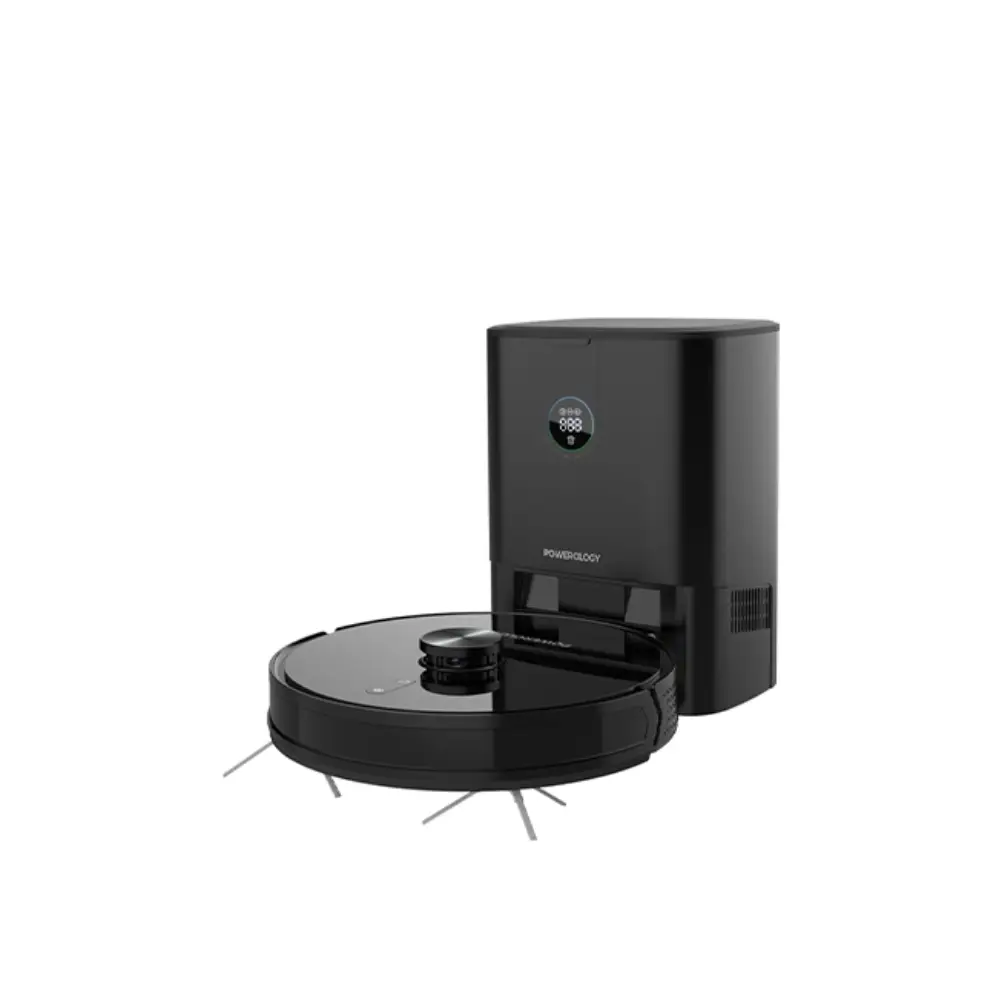 Powerology-Smart-Station-Robot-Vacuum-Cleaner-Model-PP059-by.webp side جارو رباتیک هوشمند پاورولوژی مدل PP059 با ایستگاه تخلیه خودکار - Image 1