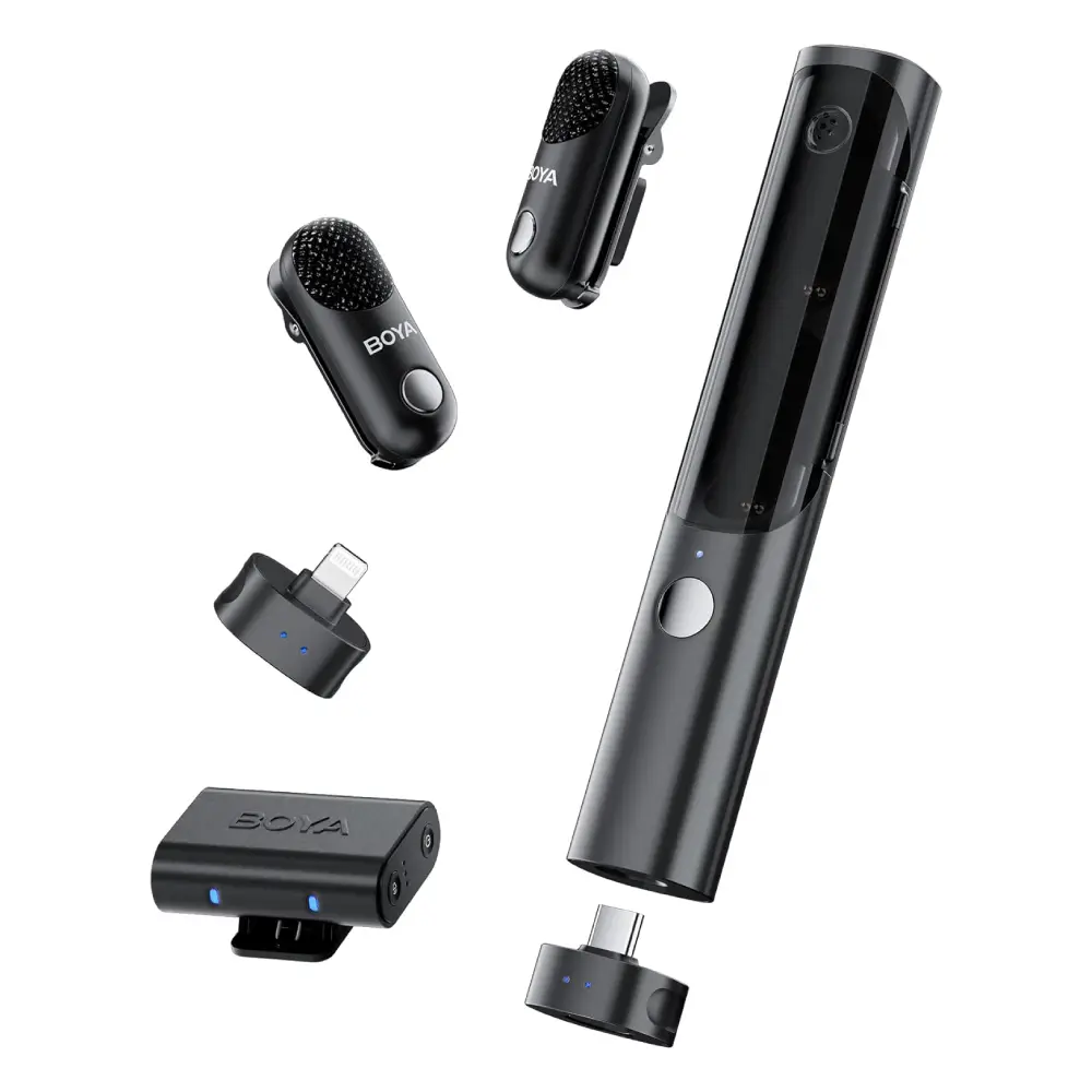 میکروفون بی‌سیم بویا مدل BOYA Magic طراحی ۴ در ۱ برای ضبط صدا در هر شرایطی