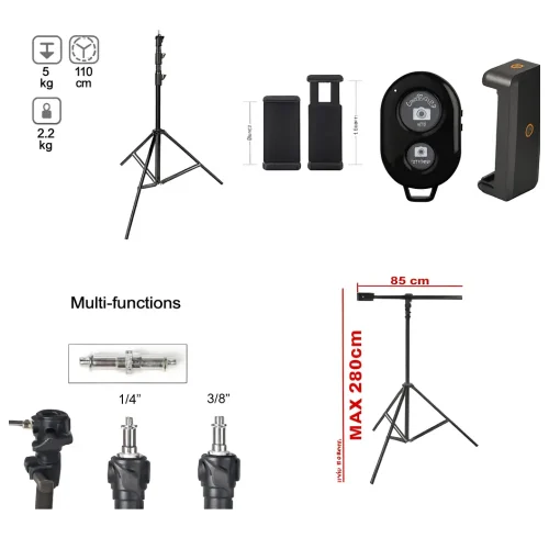 سه پایه موبایل دیاموند DIAMOND 807T plus Mobile Tripod - Image 2