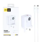 آداپتور20 وات JBQ مدل HC-LP20 همراه کابل تایپ سی به لایتنینگ