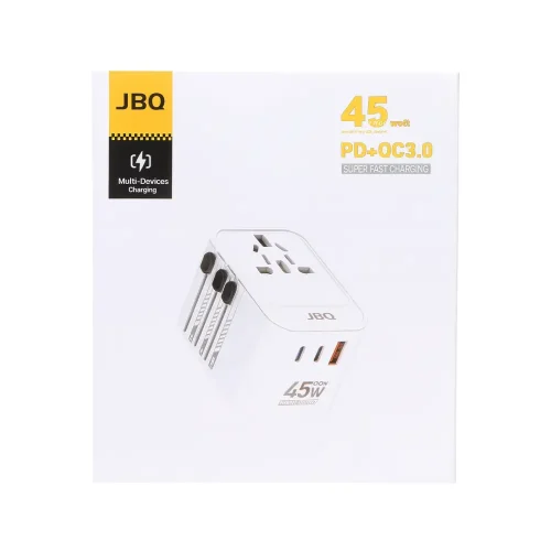 آداپتور سوپر فست 45 وات سه پورت jbq مدل UT-401W - Image 3