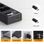 شارژر کی اند اف سه تایی K&F Concept NP-FZ100 Battery Charger SKU KF28.0061 - Image 3