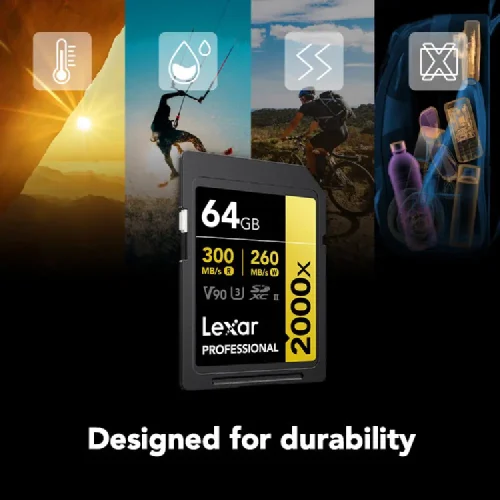 کارت حافظه لکسار Lexar 64GB Professional 2000x UHS-II SDXC - Image 2