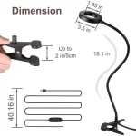 رینگ لایت مدل گیره ای 3.5 اینچی Professional Live Stream Ring Light - Image 3