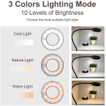 رینگ لایت مدل گیره ای 3.5 اینچی Professional Live Stream Ring Light - Image 2