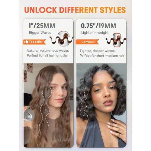 دستگاه فر مو ساحلی شیگلم Sheglam مدل Beach Babe Hair Waver سایز 19 میلی متری - Image 11