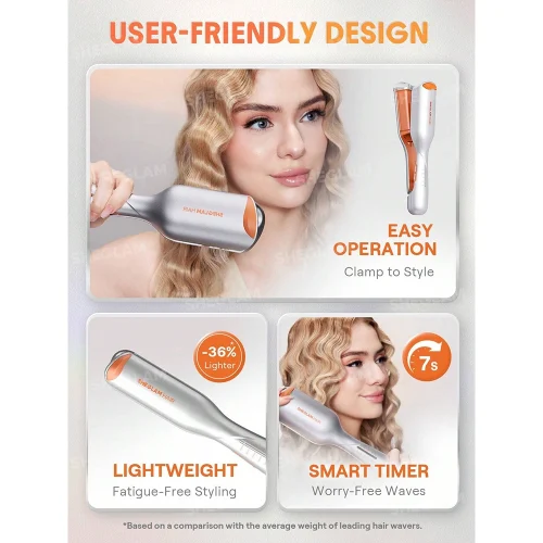 دستگاه فر مو ساحلی شیگلم Sheglam مدل Beach Babe Hair Waver سایز 19 میلی متری - Image 13