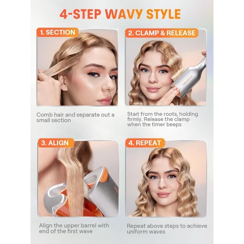 دستگاه فر مو ساحلی شیگلم Sheglam مدل Beach Babe Hair Waver سایز 25 میلی متری - Image 4