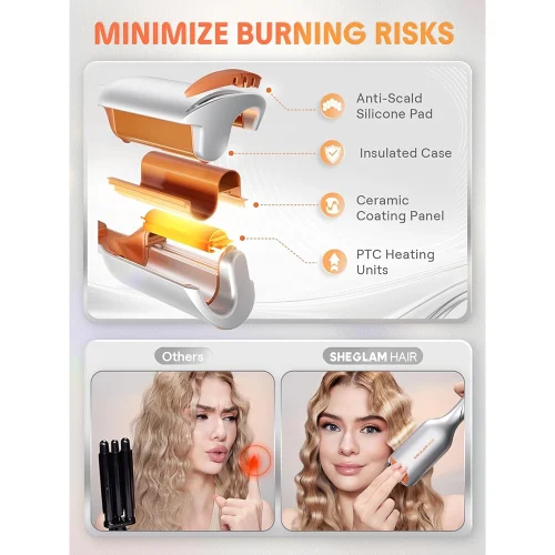دستگاه فر مو ساحلی شیگلم Sheglam مدل Beach Babe Hair Waver سایز 25 میلی متری - Image 5