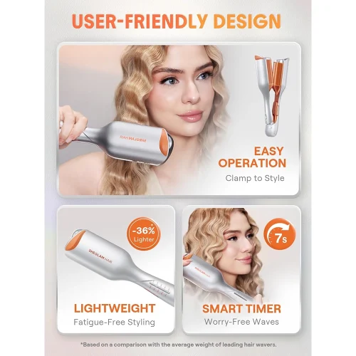 دستگاه فر مو ساحلی شیگلم Sheglam مدل Beach Babe Hair Waver سایز 25 میلی متری - Image 6