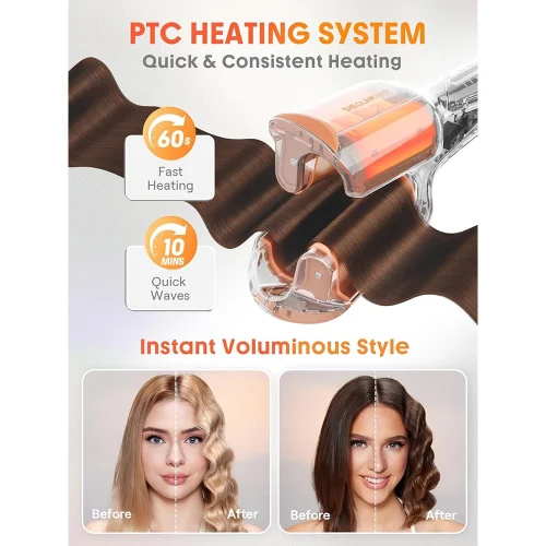 دستگاه فر مو ساحلی شیگلم Sheglam مدل Beach Babe Hair Waver سایز 25 میلی متری - Image 7