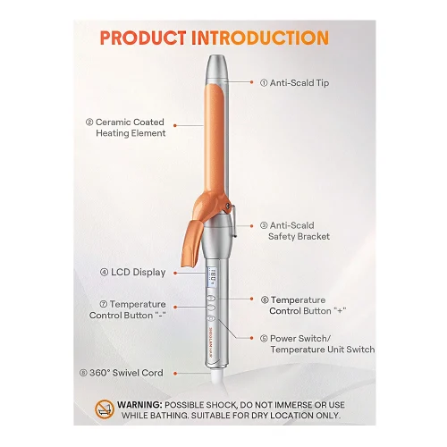 فر کننده مو شیگلم مدل It-Curl Curling Iron Sheglam سایز 32 میلی متر - Image 3